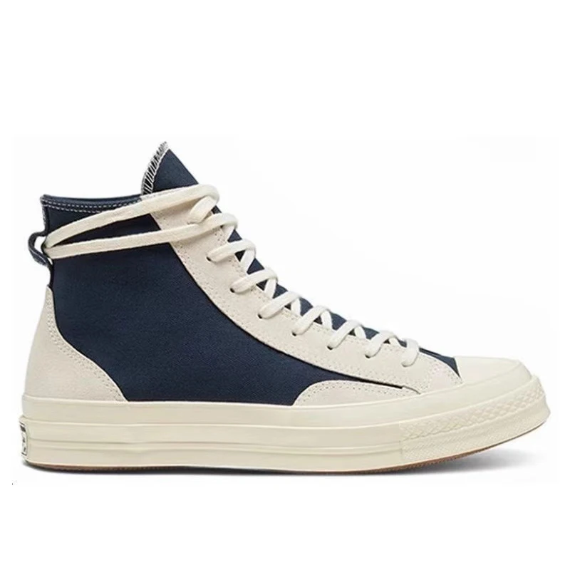 Converse 1970s Chuck hi Obsidian Splicing Anti slip, Wear resistant, Breathable, Lightweight Canvas Shoes for Men and Women