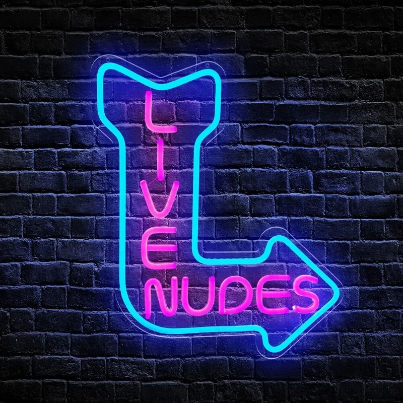 

LIVE NUDES Neon Sign LED Neon Lights for Wall Decor USB Night Light for Game Room Bedroom Hotel Cafe Recreation Room Decoration