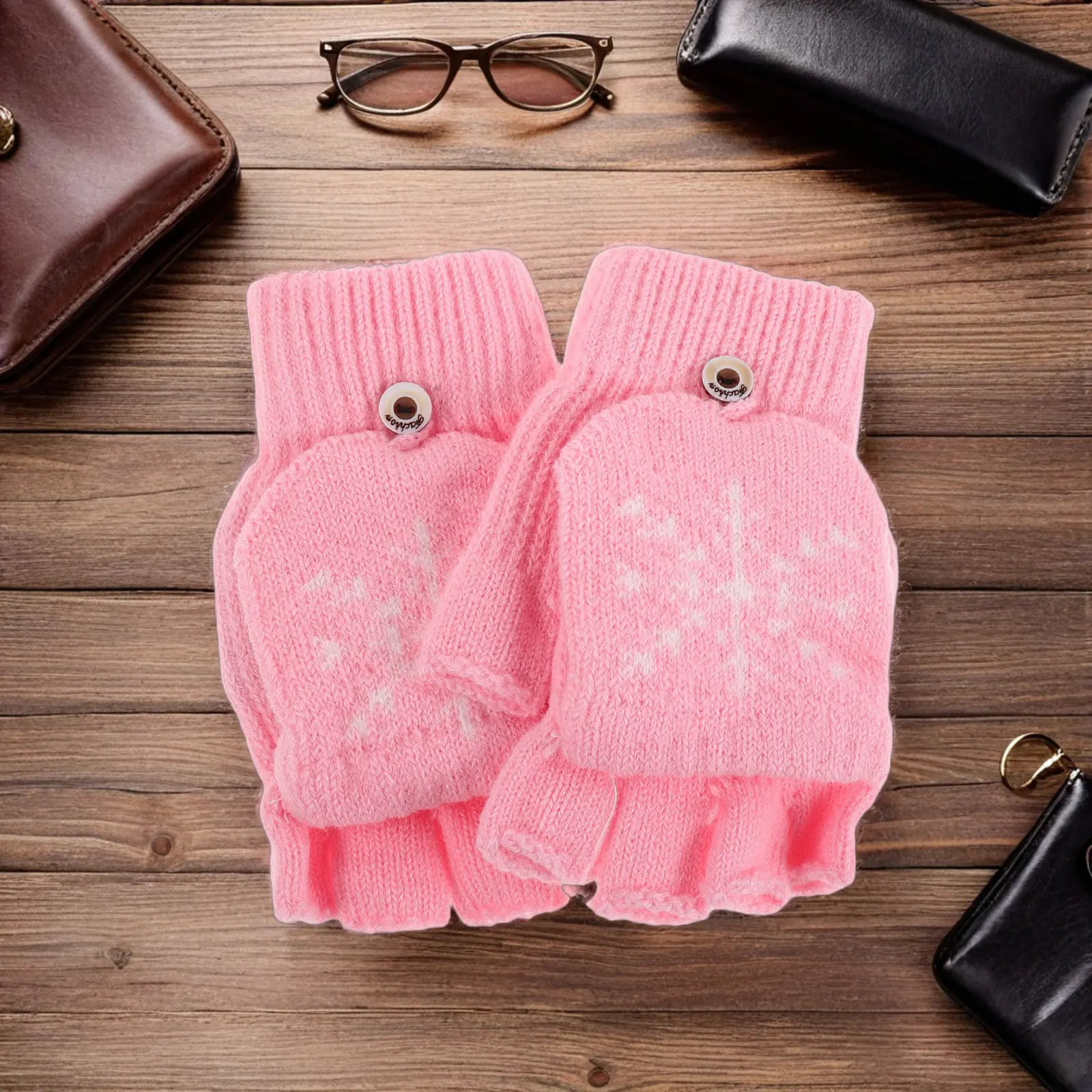 

1 пара перчаток с USB-подогревом и откидной крышкой, перезаряжаемые, розовые, для мужчин и женщин, для езды на велосипеде, вождения, офиса, зимы, активного отдыха