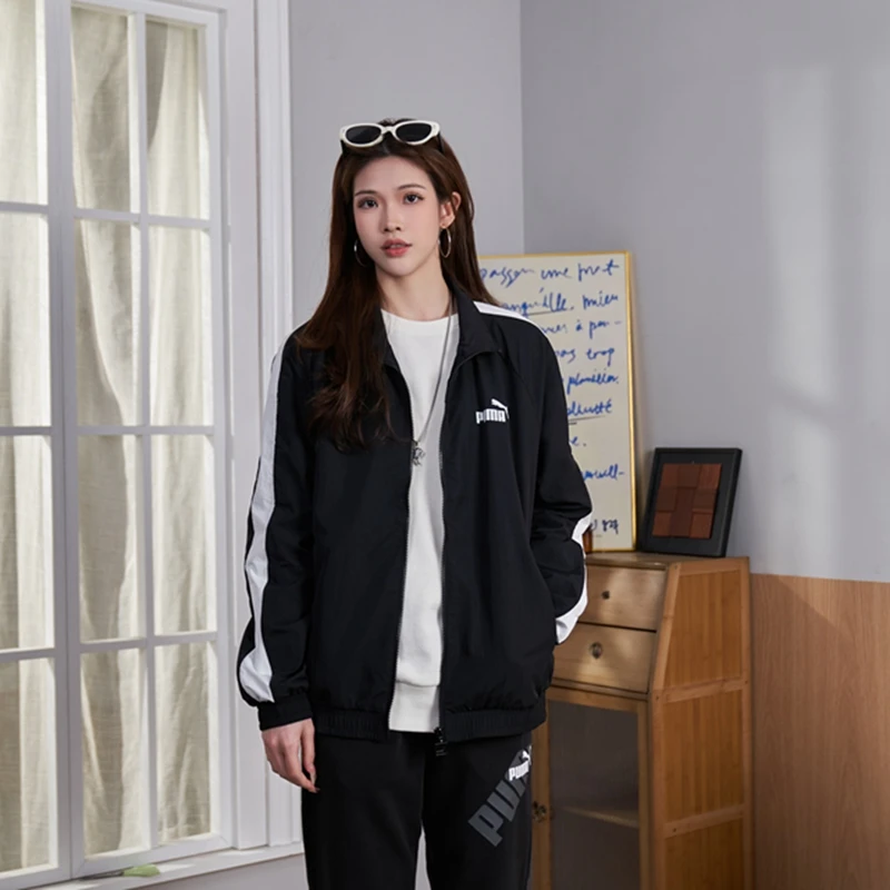 

Puma Black Puma Новая спортивная одежда Повседневная тканая куртка Мужская и женская одежда 53255901