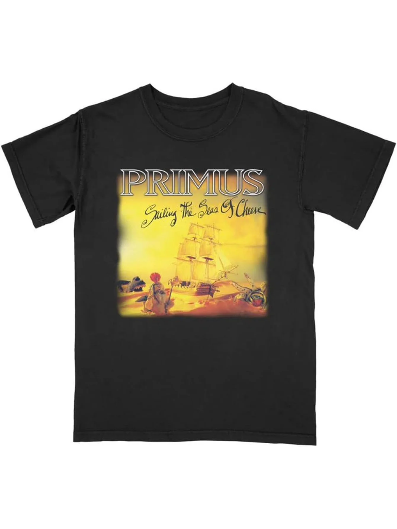 تي شيرت Primus Sea of Cheese - مرخص رسميًا، تي شيرت Black Band Merch