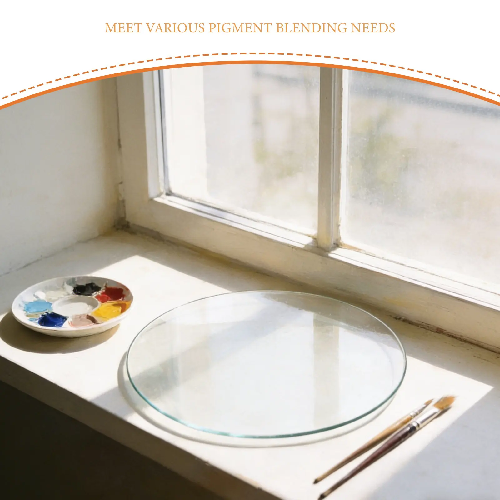 

Набор из 4 стеклянных палитр для измельчения пигментов, 6x6 дюймов, ручная доска-измельчитель для минеральных пигментов, для DIY-живописи маслом, акварелью, темперой