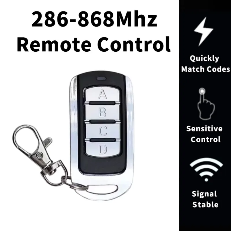 Garage Door Key Multi-Frequency Copier Transmitter 280-868MHz Rolling Code Remote Replicator 4-in-1 Universal