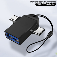 2 In 1 OTG Adapter USB Type C Micro USB Android Mobile Phone Convertor U Disk Tablet OTG Connector USB 3.0 OTG For Mac Laptops
