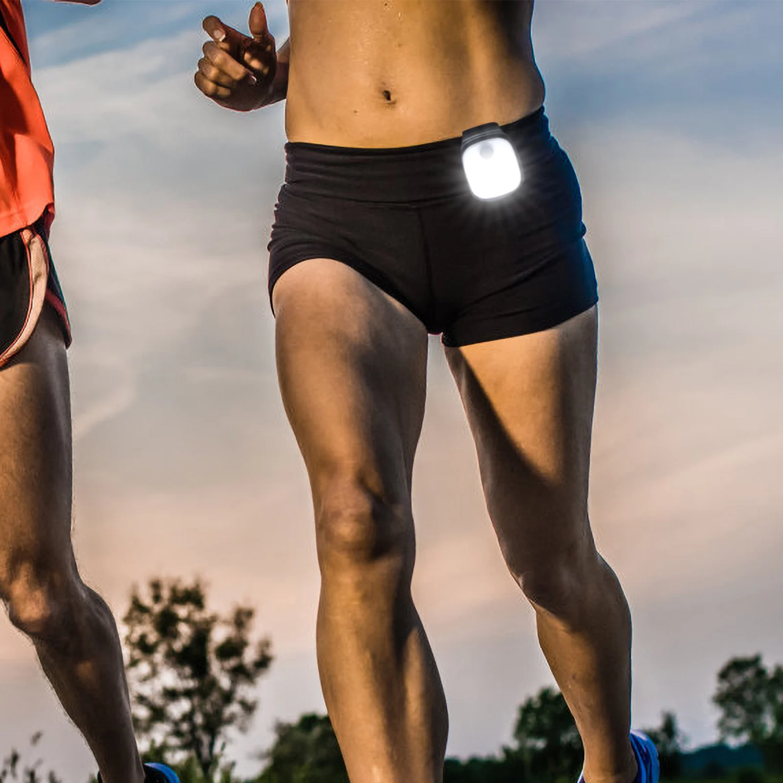 

2Pcs Rechargeable Night Running Light Adjustable Beam Portable Clip on Lamp for Outdoor Camping Fishing Running Light