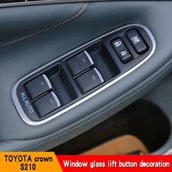 Automobile interior accessories suitable for 210 series Toyota Crown window lifting window button decoration patch