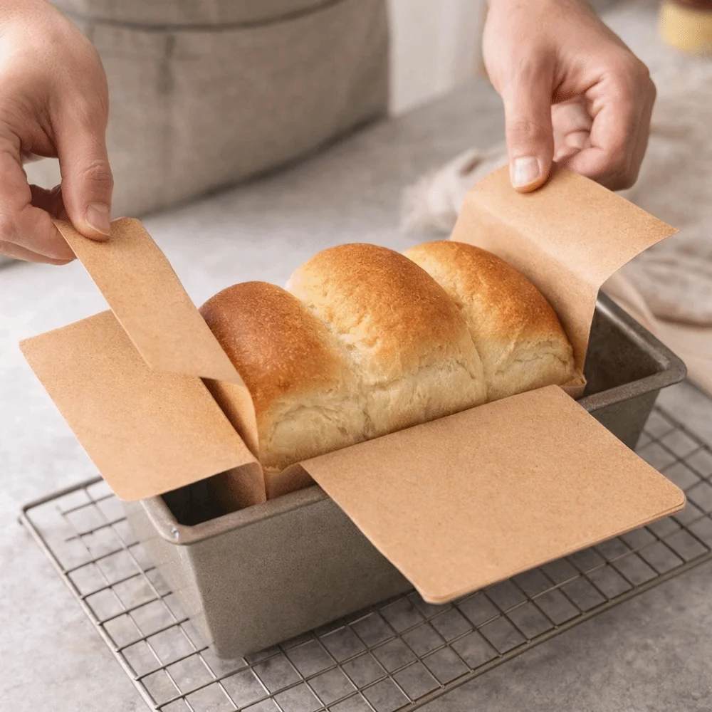 

50PCS Non-Stick Baking Pad Papers Food-Grade High Temperature Loaf Pan Liners Greaseproof Heat Resistant Liners Home Baking