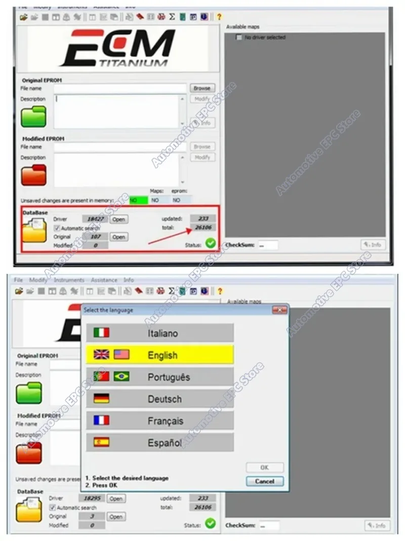 2026 Hot Sale ECM TITANIUM 1.61 with 26000+Driver ECM 18259+Drivers for Ecu Tool Link/CD /USB Windows 7/10 Auto Repair Software