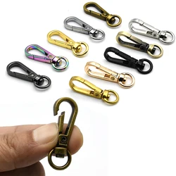 Metal Carabiner Snap Hook Trigger Clasps Clips Swivel O-ring for Leather Craft Bag Strap Belt Webbing Keychain Small Size