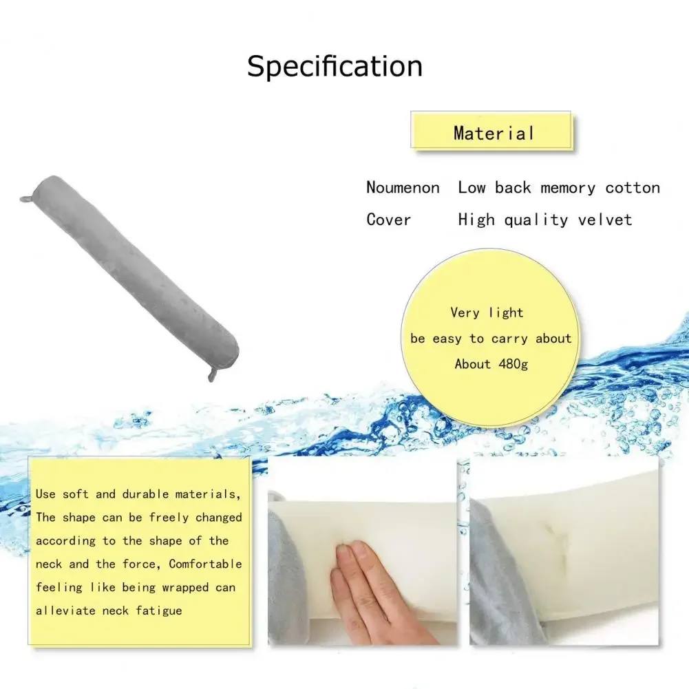 Practical U Neck Cushion Washable Headrest Pillow 3D Support Relieve Fatigue Outdoor Portable U Shape Memory Foam Nap Pillow