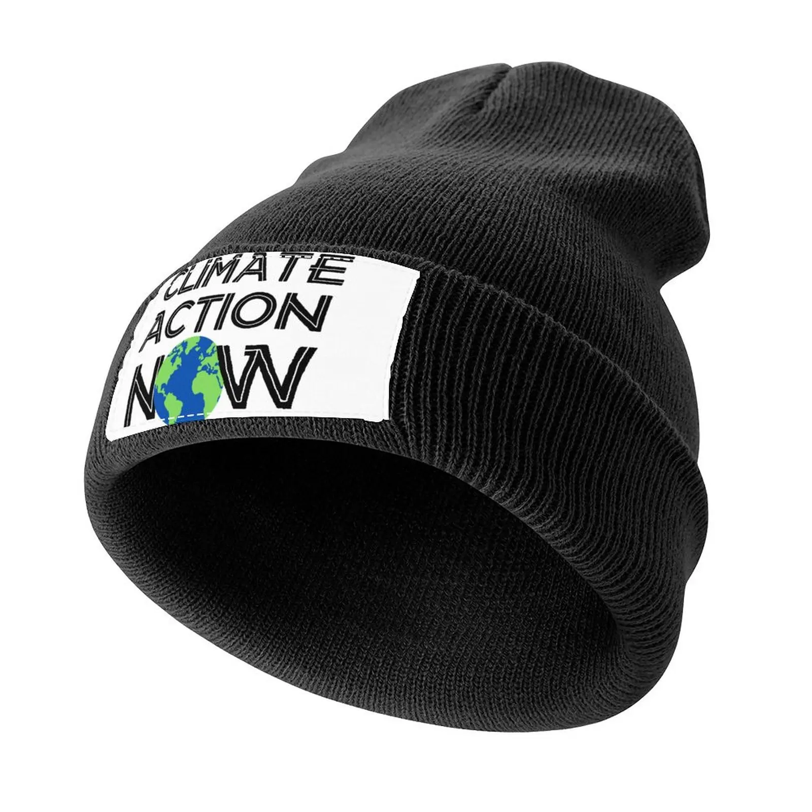 Climate Action Now (black, blue, green) - Strike to Save the Earth and Environment Knitted Cap Thermal Visor Men Hats Women's