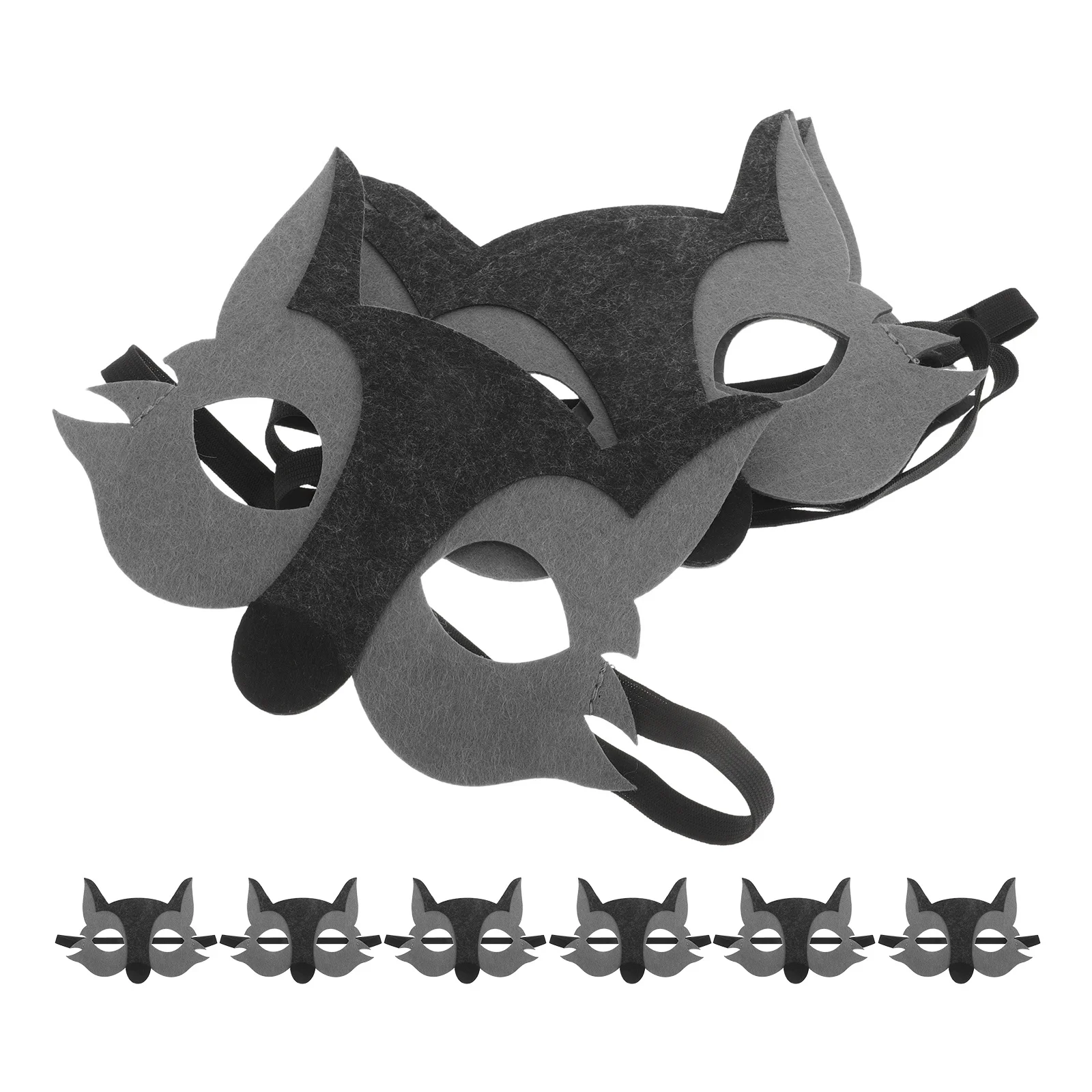 

10Pcs Dress Up Masks for Kids Felt Animal Face Mask Half Coverage Comfortable Fit for Halloween Birthday Events