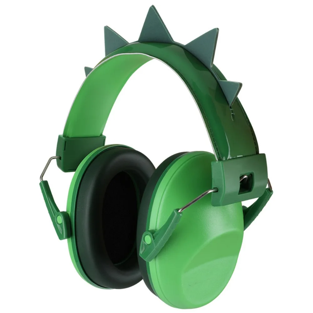 Adjustable Anti-Noise Earmuffs Cartoon Dinosaur Cat Ears Hearing Protector Safety Earmuffs Comfortable Noise Reduction Muffs