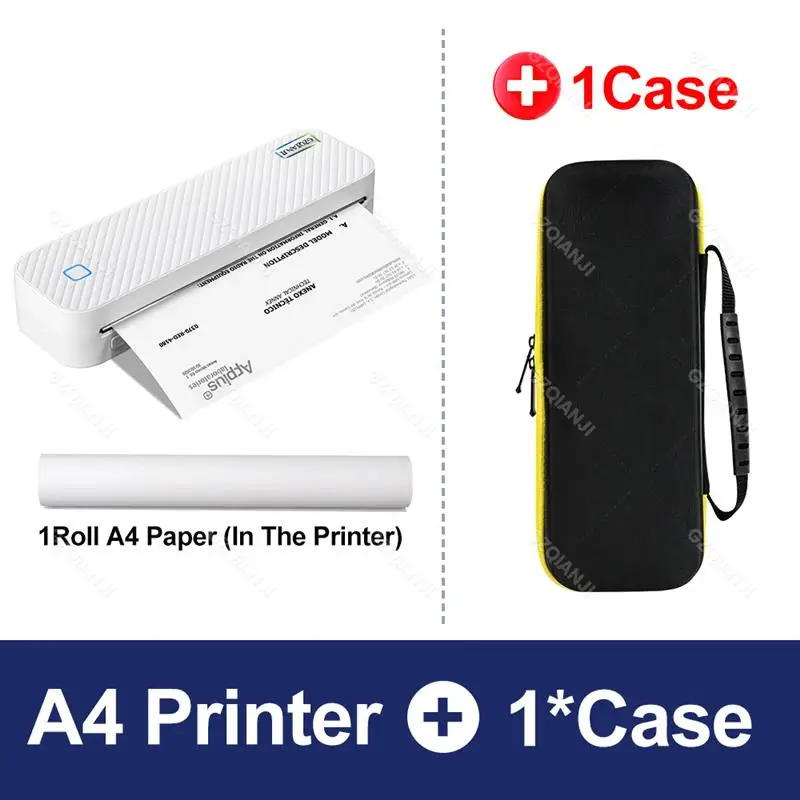 Top! Portable A4 Thermal Printer Bluetooth PDF Excel Word Document Printing Inkless Machine Roll Paper For