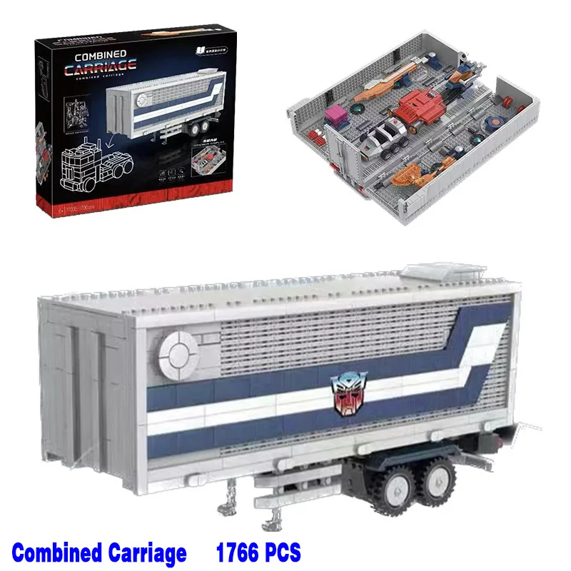 

1766 PCS Compatible 77036 10302 Combined Carriage Building Block Model Educational Brick Toys For Boy Birthday Christmas Gift