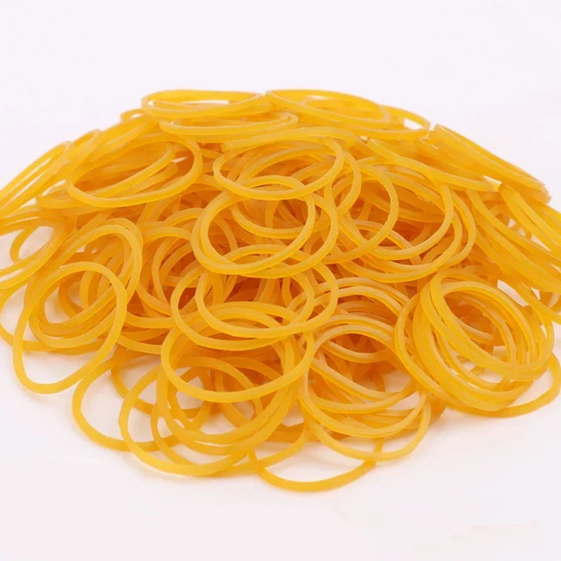 100/300Pieces High-elasticity Durable and High-temperature Resistant Yellow Rubber Band Industrial Toys