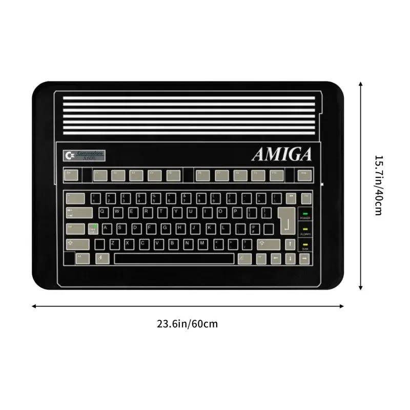 كومودور أميغا سجادة باب أمامية مضادة للانزلاق داخلي ماص C64 شعار الكمبيوتر ممسحة أرضية الحمام مدخل البساط السجاد #3