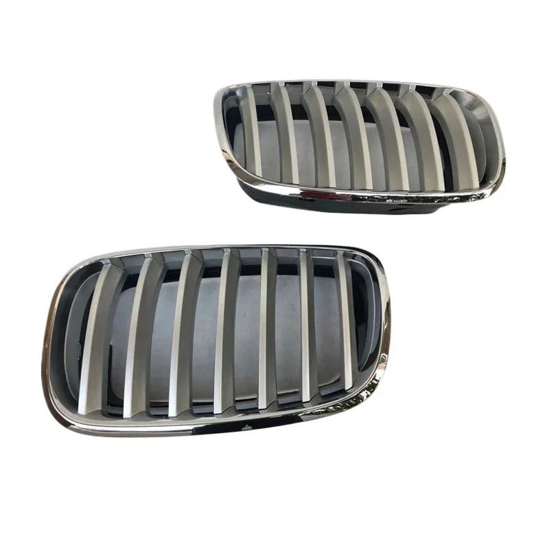 

Front Grille Grill Front Hood Bumper Kidney Grilles Silver for 2007-2013 BMW E70 X5 E71 X6 51137157687,51137157688