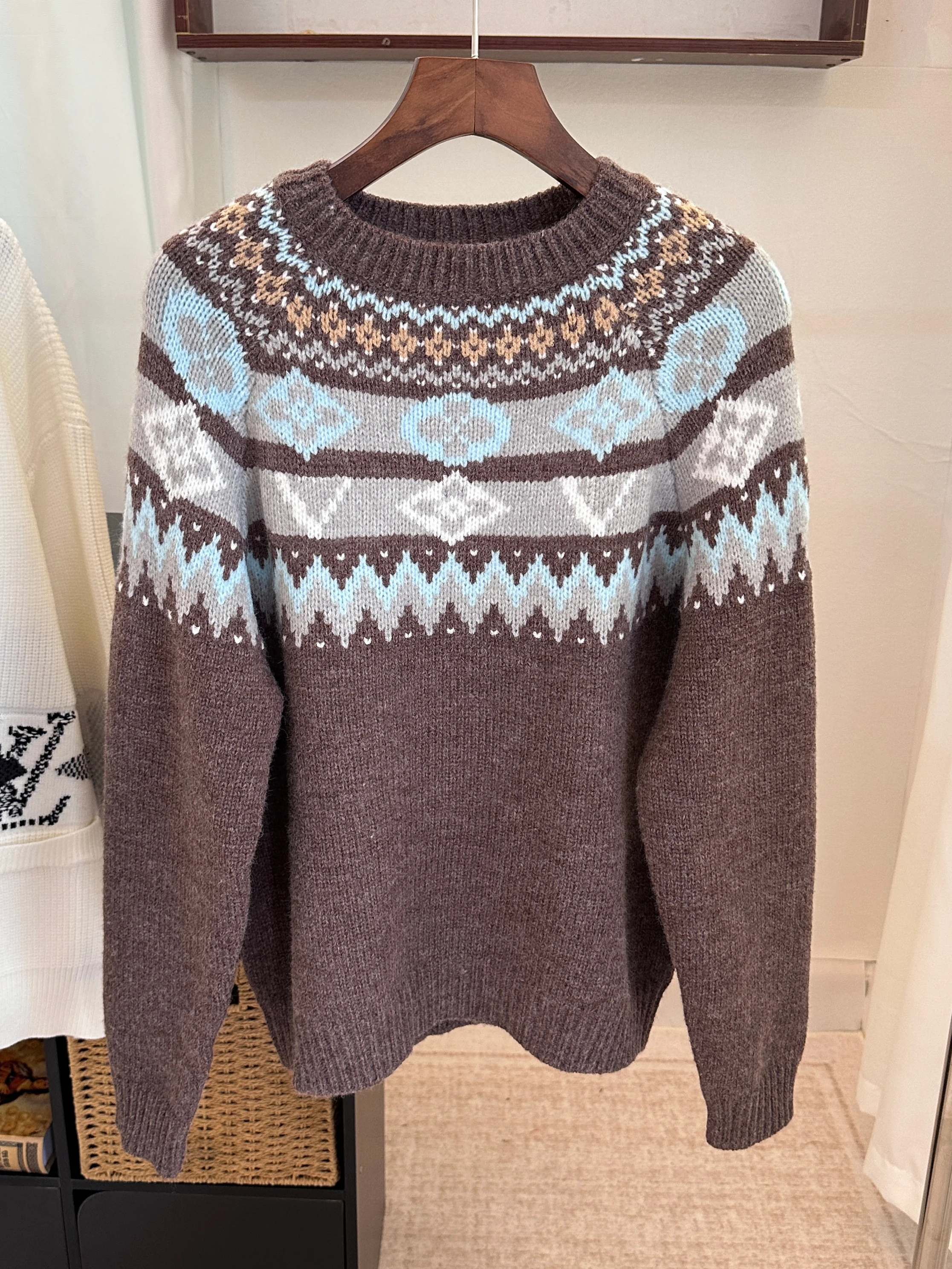 

Thiened Knitted Long Sve round Ne Sweater Casual Base Layer Autumn Winter Commute Sle Women's Faion Island Pattern