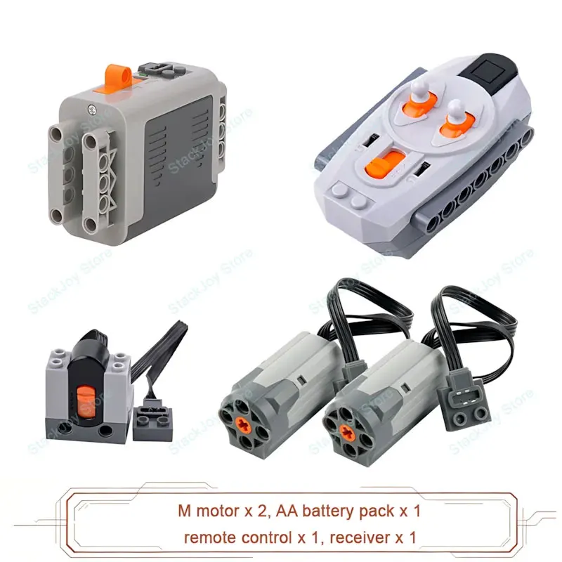 MOC Power Functies M/L/XL Motor Batterij Box IR Afstandsbediening Ontvanger voor RC Auto Robot Model bouwstenen Technische Gemodificeerde Onderdelen