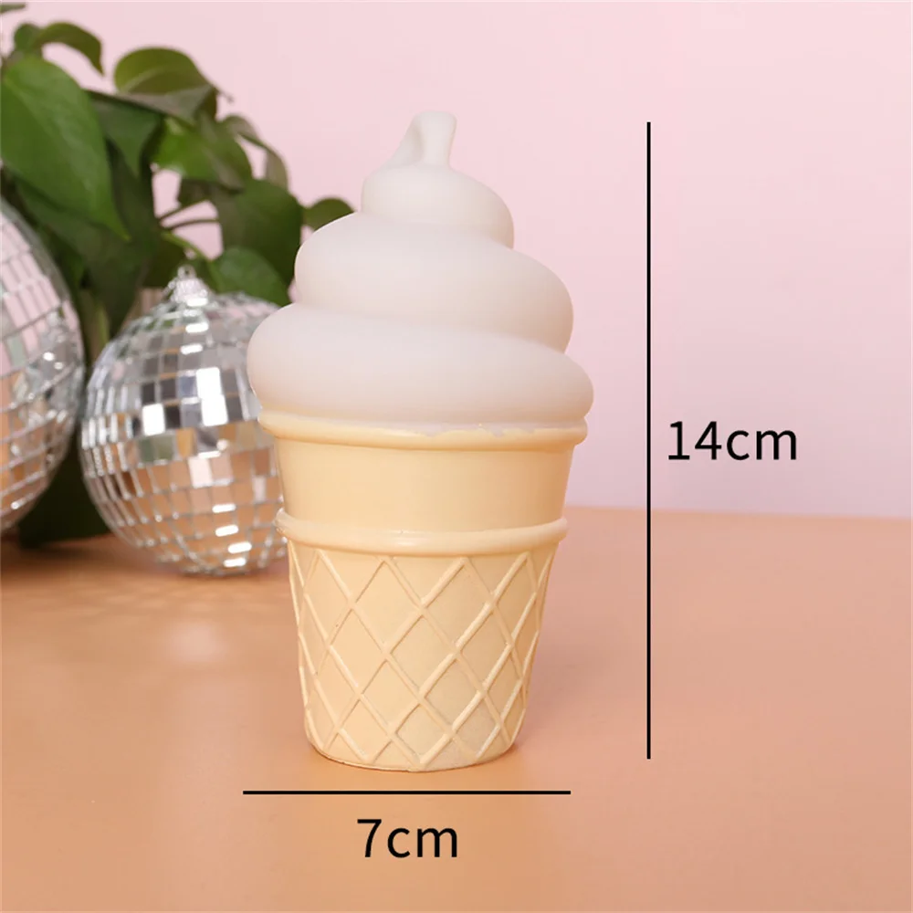 LED Night Light Novelty Ice Cream Cone In Lamp Fashion LED Night Light For Kids Children Table From Table Lights For Room