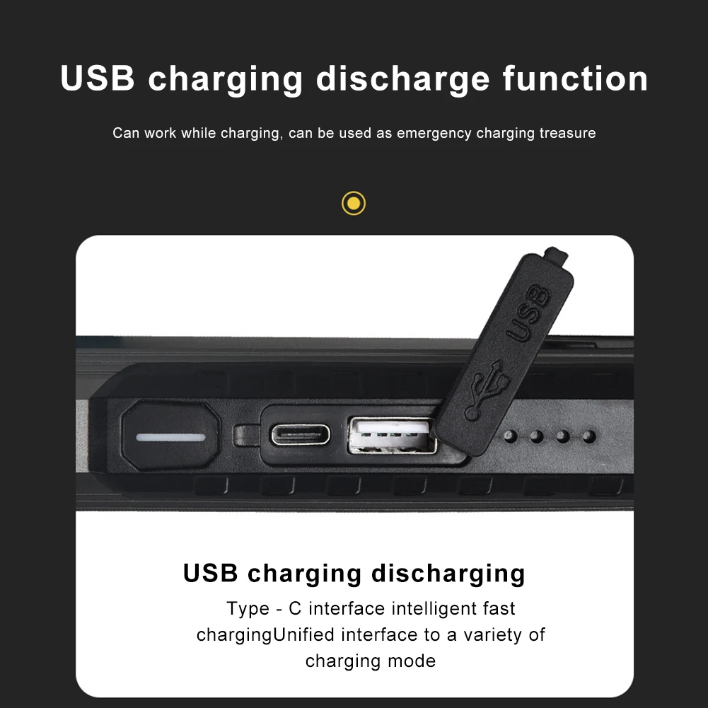 USB-Aufladbare Campinglampe COB-Arbeitsleuchte, Auto-Reparatur- und Wartungstaschenlampe mit Magnet 4000mAh Laterne – Detail 13