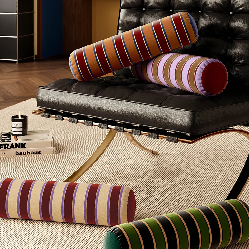 Decorative Pillow Covers with Zippers Velvet Patchwork for Sofa Bed Couch Striped Pillowcase Shell Light Luxury Home Decoration