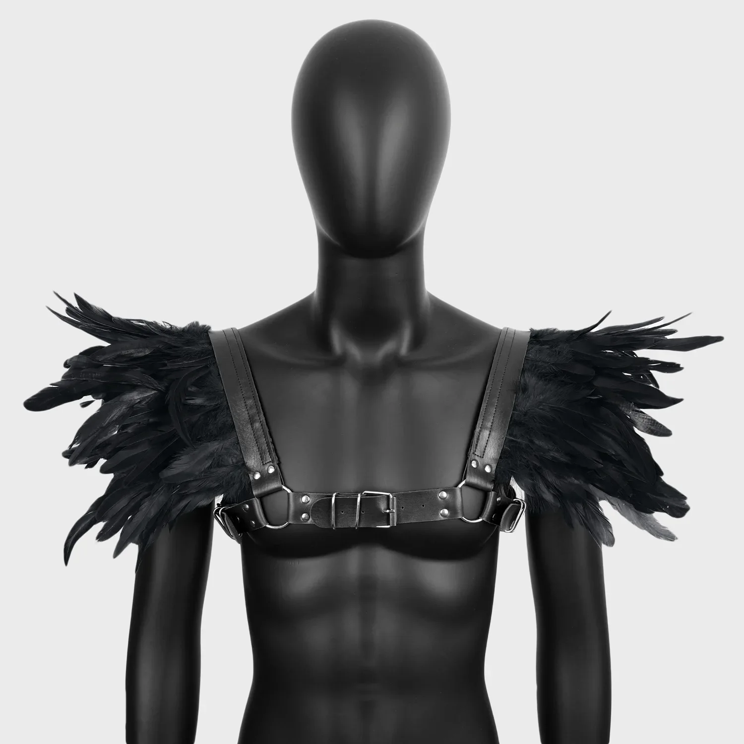 

Feather Leather Shawl Men's Cape Party Role Play Nightclub Performance Costume Festival Celebration Stage Props