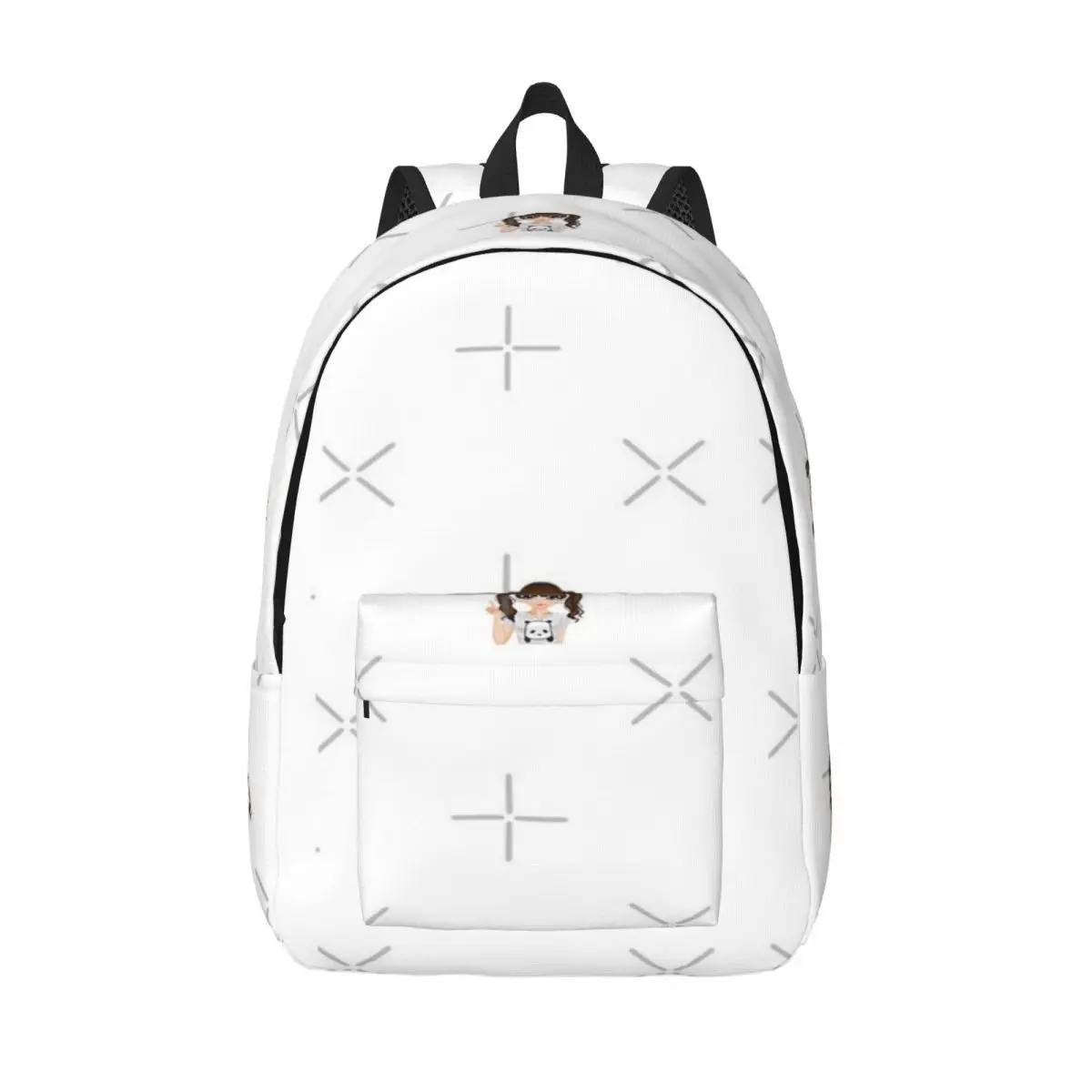 

Anime Girl Panda Lover Simple and Stylish Backpack Canvas Backpack Female bags