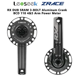 ZRACE RX Power Meter Crank, BCD110, DUB Bottom Bracket, Power Crank, Compatible with Both 110 BCD 4-Arm and 5-Arm