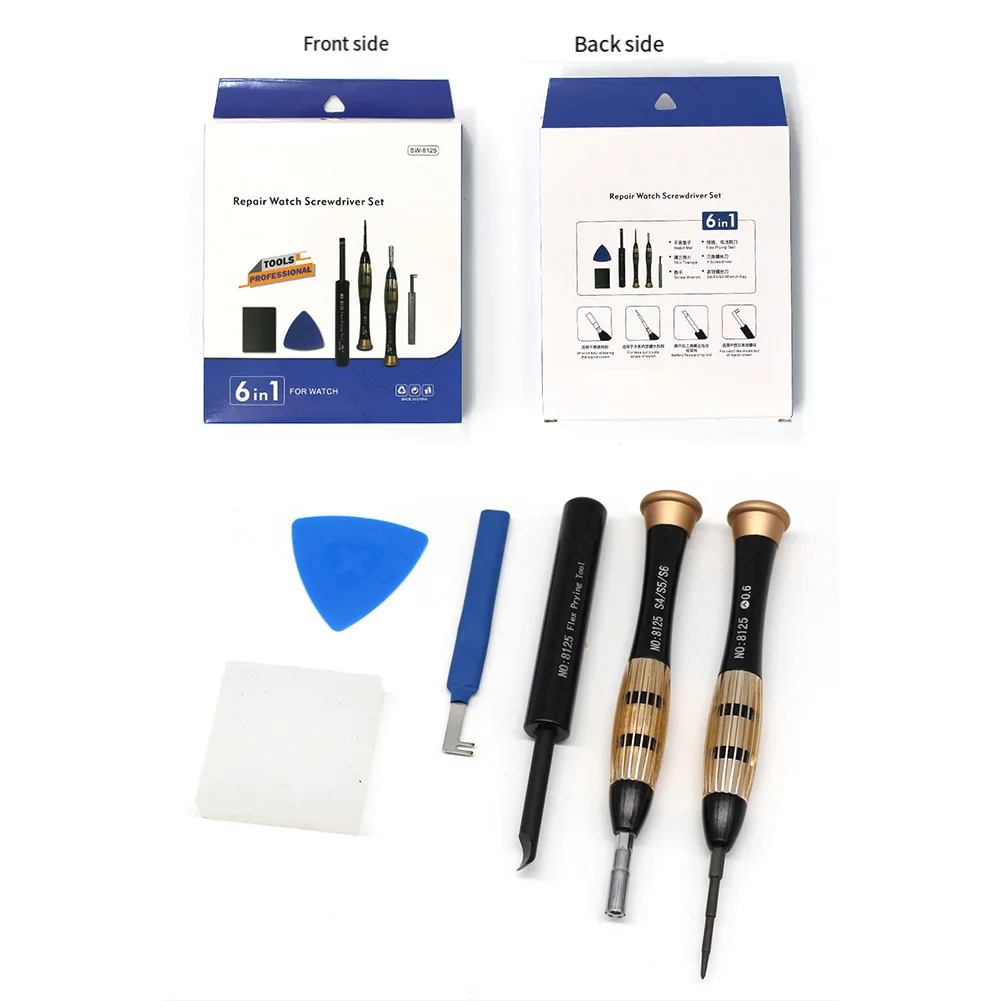 6in1 Precision Screwdriver Set for Smart Watch and Device Repair with Crown Screwdriver and Battery Opening Tools