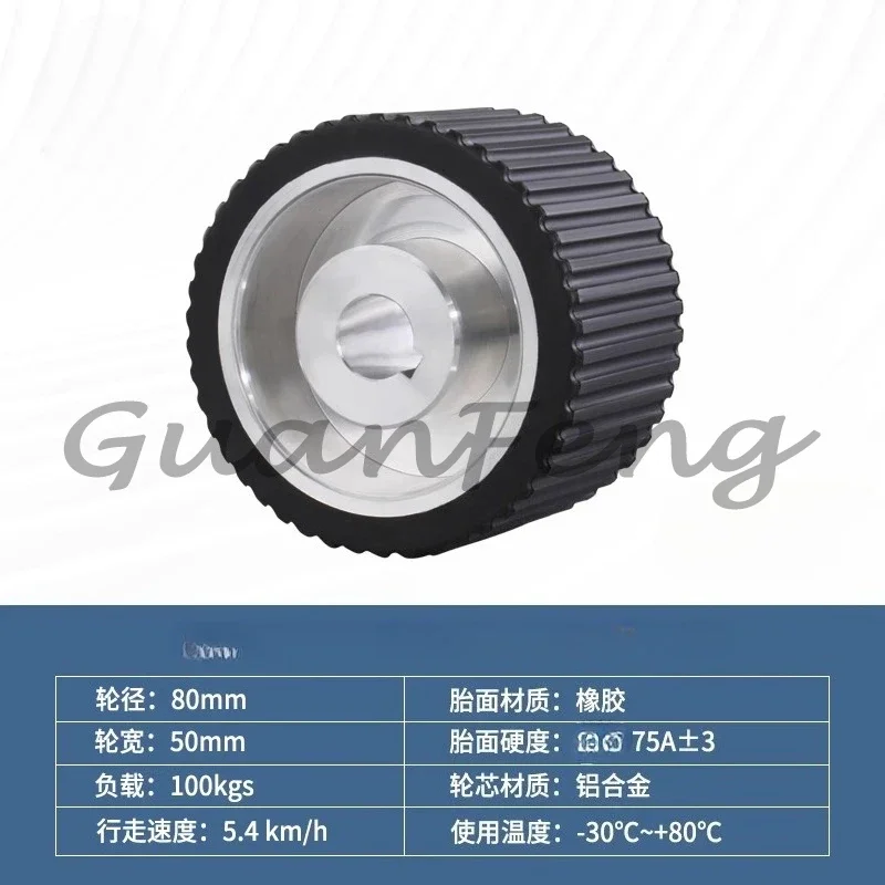 Giant Caster Photovoltaic Robot Drive Wheel, Anti-slip Solid Rubber Wheel for Solar Panel Cleaning Robot