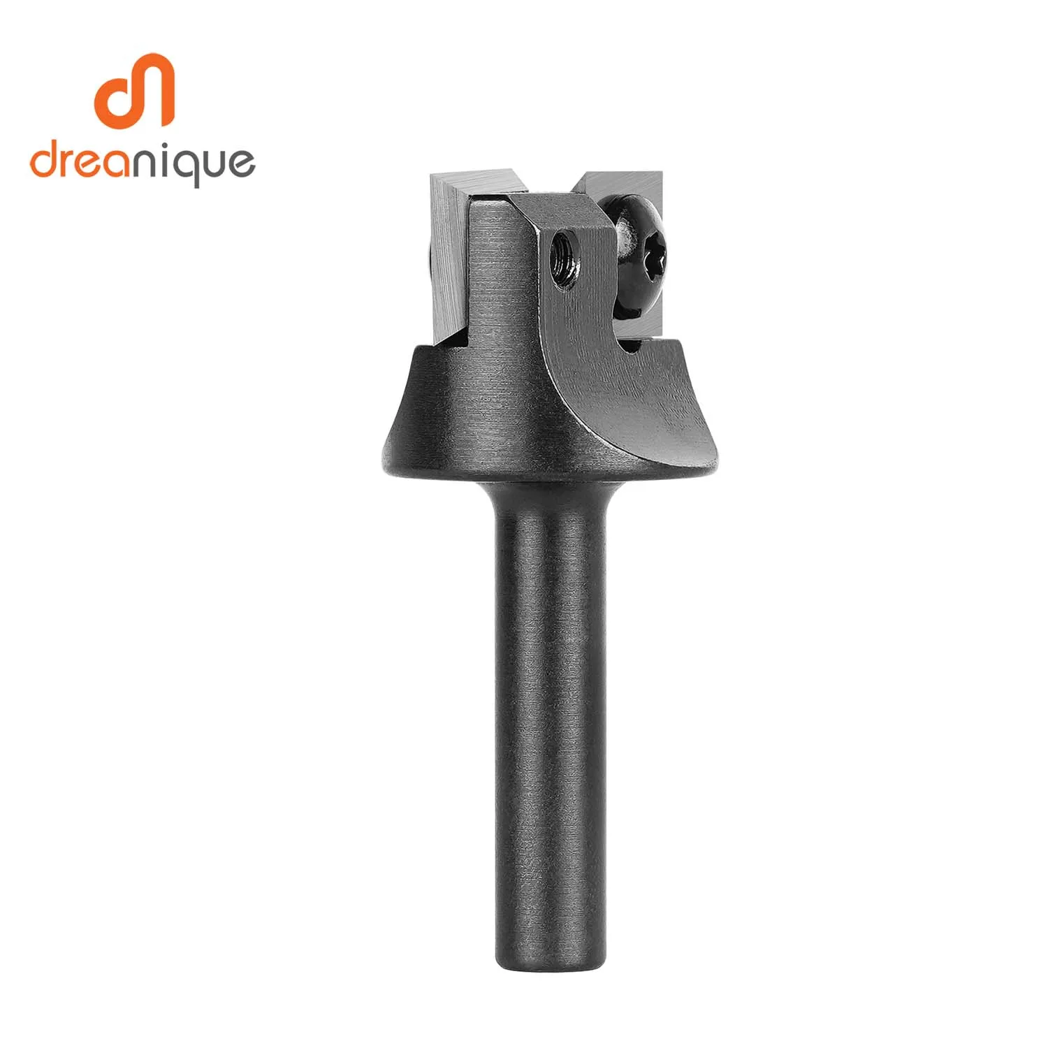 Dreanique 2Flute Wood Planer Bit 26mm Cutting Diameter 8mm Shank CNC Spoilboard Surfacing Tambour Router Bit Insert Carbide Slab