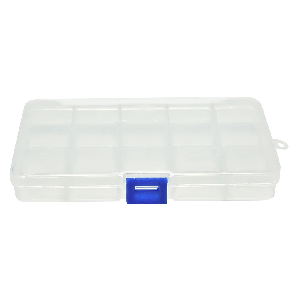 1pc 15 Compartments Fishing Fish Hook Bait Lure Box Tackle Storage Box Container Case Fishing Tool