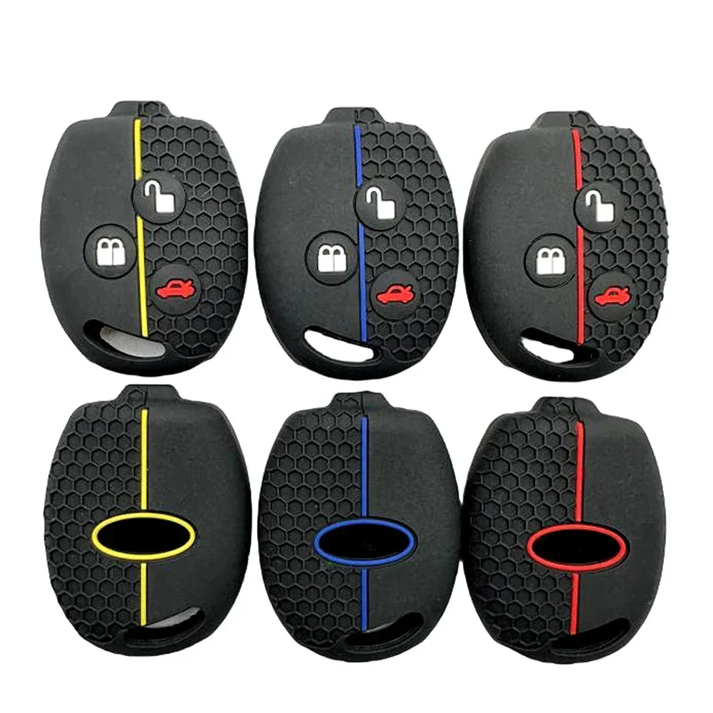 For Ford Fiesta Mk7 Mk5 Mk6 Mondeo Focus 2 Mk2 Transit Ka Fusion C-MAX S-MAX Silicone Key Case Cover Protected Fob Accessories