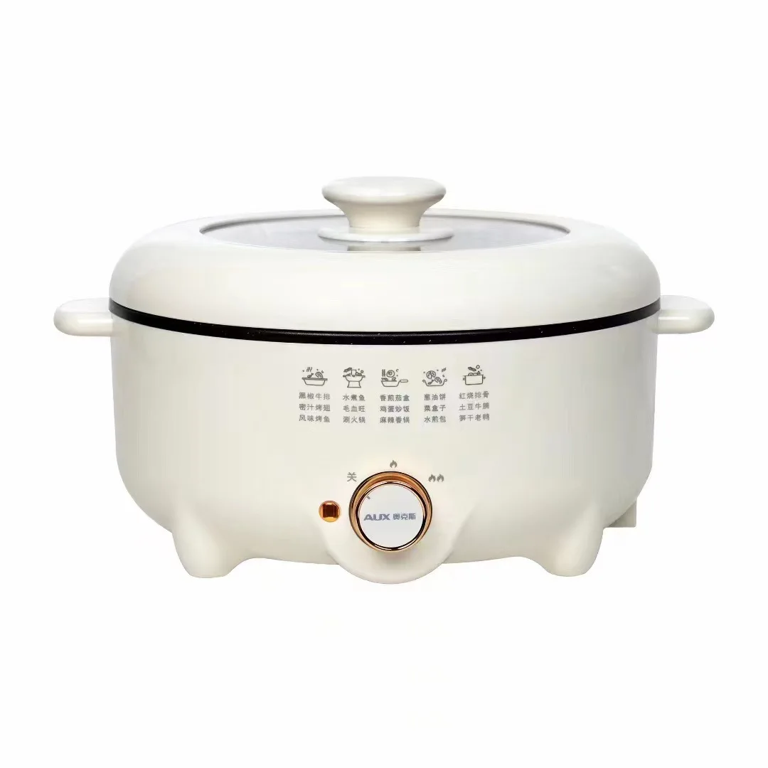 Electric Hotpot 4L Multi functional Electric Cooking Pot Dormitory Home Integrated Non stick Electric Frying Pot