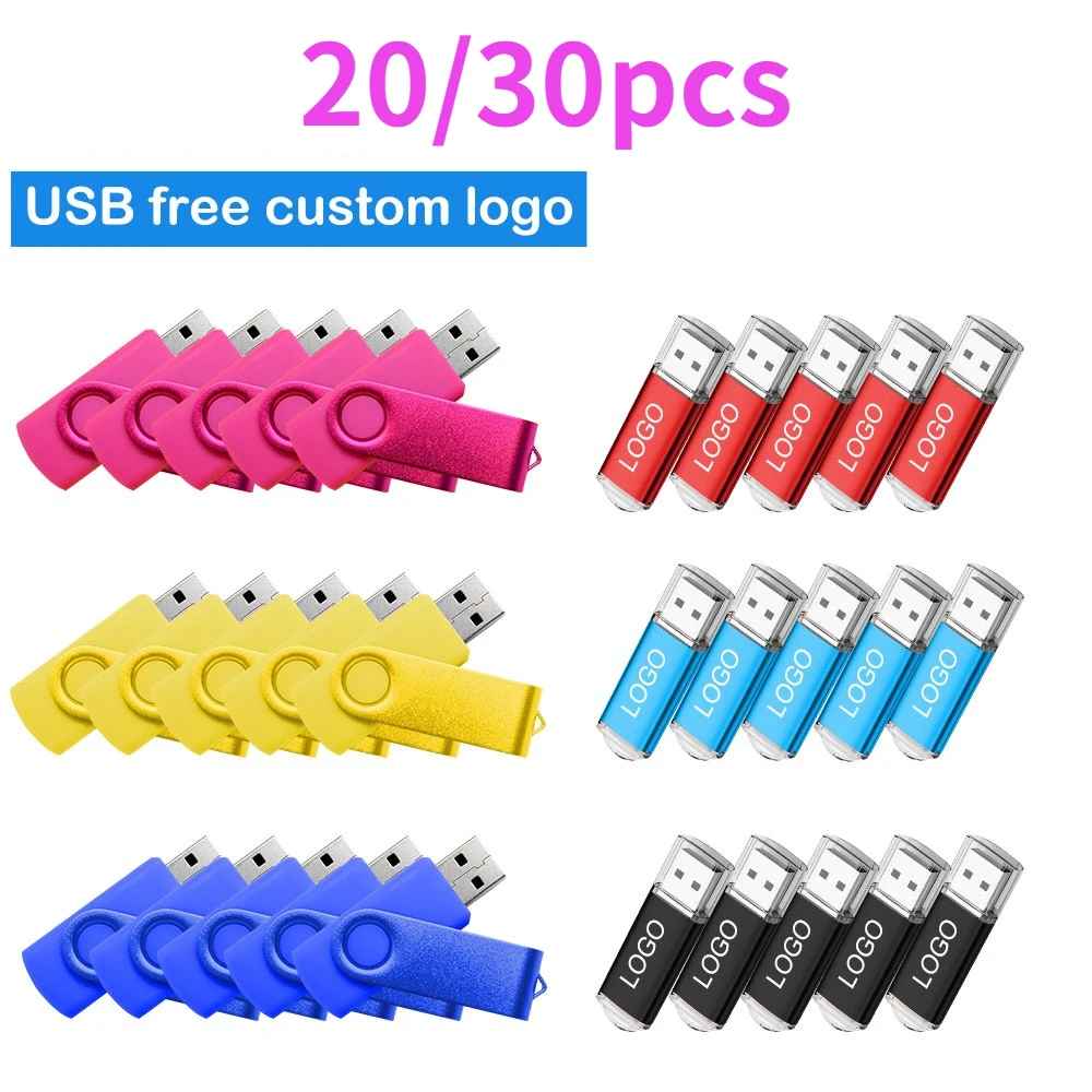 

Free Custom Logo 20/30PCS/lot Pen Drive 8GB 4GB 2GB 1GB USB Flash Drive 16GB Flash Disk 128MB 256MB 512MB Memory Flash Disk 2.0