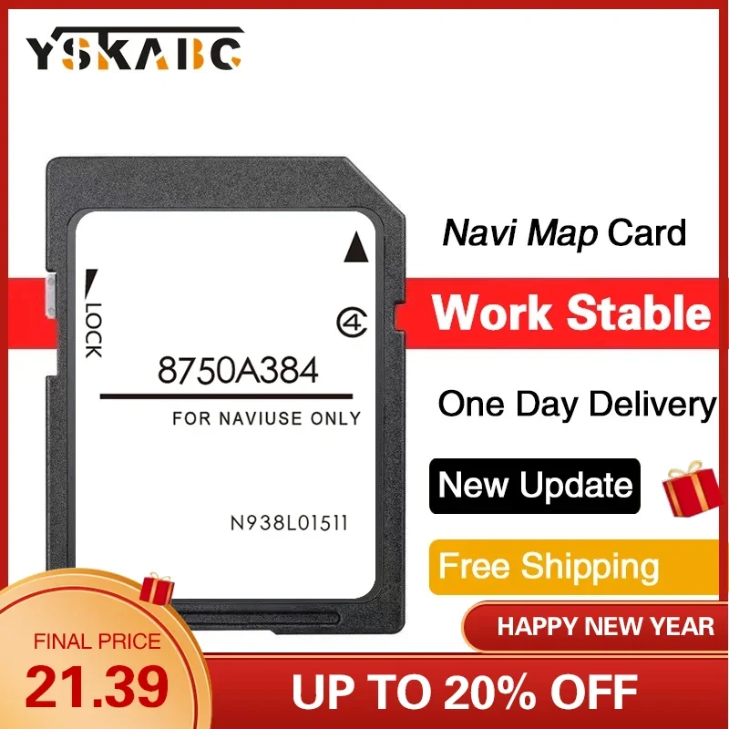 New Update Version SD Card for Mitsubishi 8750A384 Map Navi GPS Card Europe UK for Mitsubishi Outlander Pajero Car MMCS W11 W12