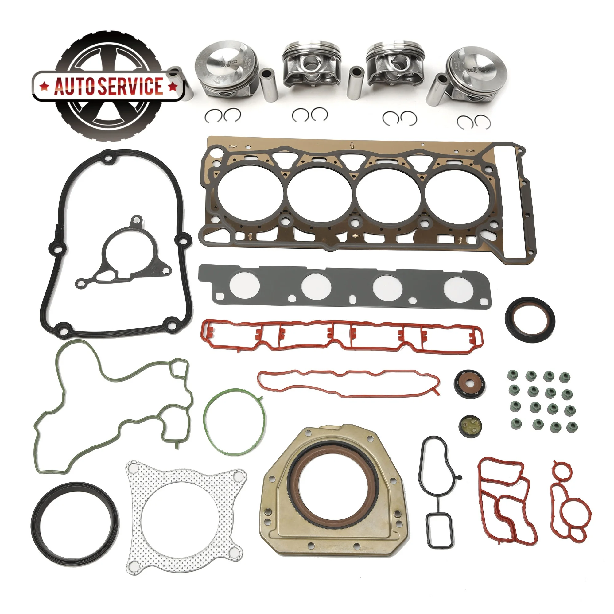 06H 107 065 DM Engine Piston Cylinder Head Gasket Oil Seal Kit For Audi TT A3 A4 VW Passat Jetta Golf EA888 2.0T Pin 21mm