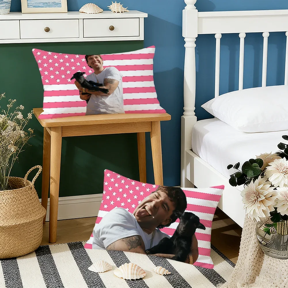 Spain Singer Q-quevedo EL BAIFO Cushion Cover Hit Product Home Sofa Living Room Double-Sided Soft Decorative Pillow Cover