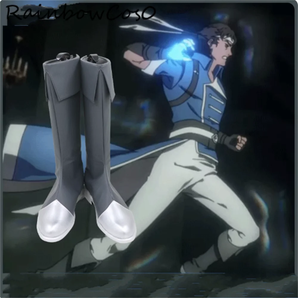 Richter Belmont Alucard Castlevania Sinfonia della Notte Scarpe Cosplay Stivali Gioco Anime Party Halloween RainbowCos0 W5202