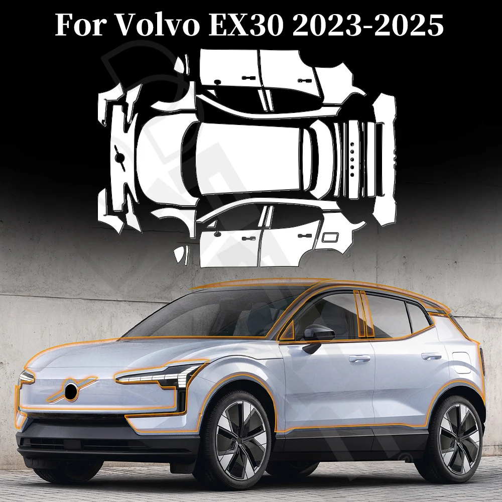 

For Volvo EX30 2023 2024 2025 Pre-cut PPF TPU Car Paint Protection Film Anti-scratch Car Clear Bra Resistant Kit Car Accessories