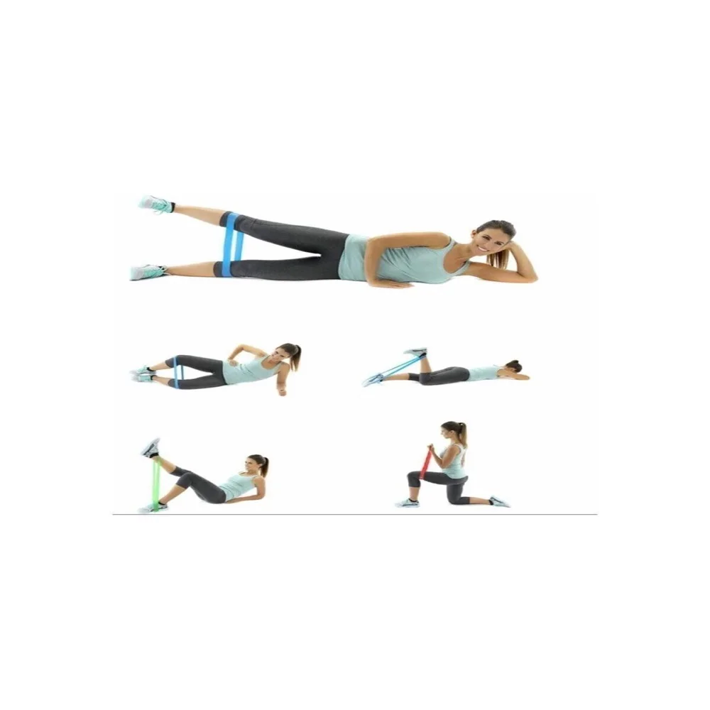 2 Li Verschillende Weerstand Aërobe Band Pilates Squat Training Band Fetness Body Building Apparatuur Expander Gym Apparatuur