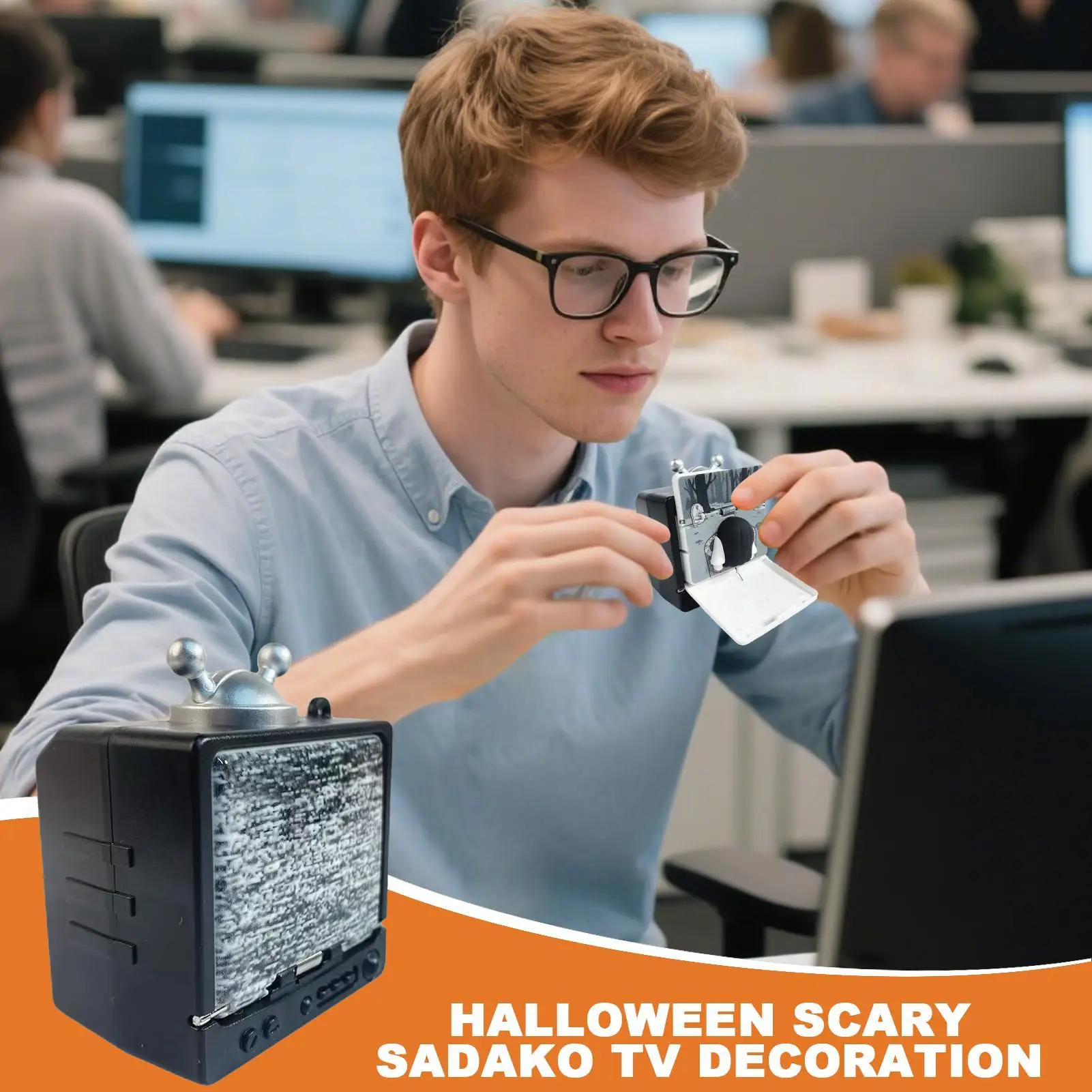 Broma creativa chica fantasma TV Sadako llavero de Halloween relajación Horror Prop mochila colgante alivio del estrés juguete para regalo