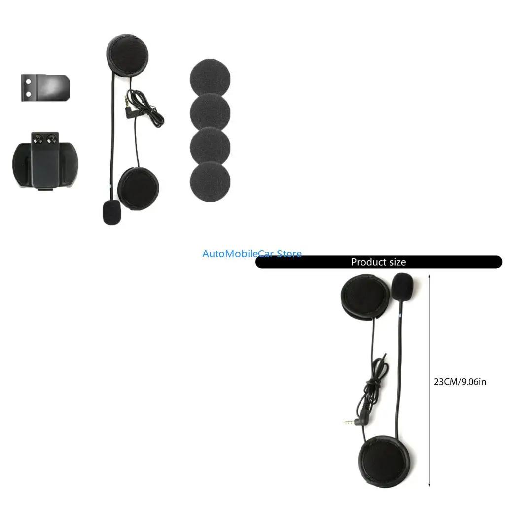 

G8TE Universal Riding Helmets Speaker Set Motorcycle Helmets Intercom with Secure Clip Mount Communication Gear for V4