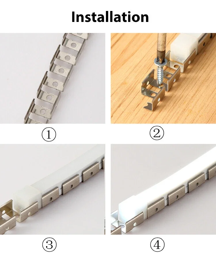 15m Flexible Bendable LED Channel Stainless Steel LED Strip Light Mount Holder Diffuser Track System