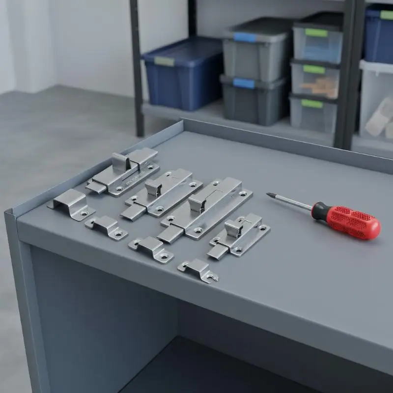 Self-Elastic Latch Security Bolt Latch Anti-theft Spring Latches Stainless Steel Cabinet Hinges Furniture Supplies Hardware
