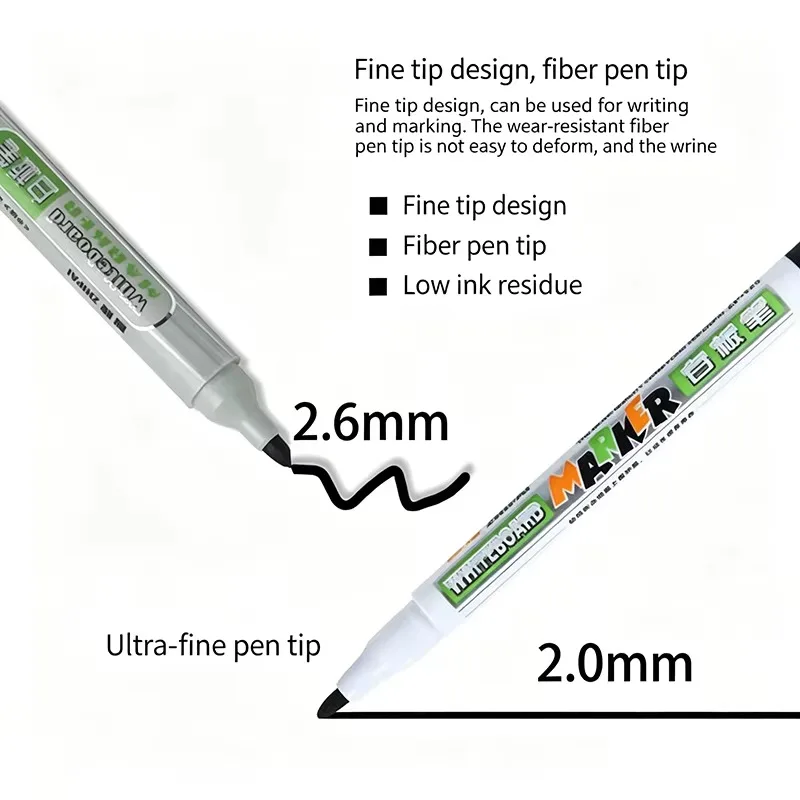 Whiteboard Marker – Temporary Window Art, Wall Decor Pen, Removable Marking for Metal, Glass, Plastic, Pipe, Equipment – Erasabl