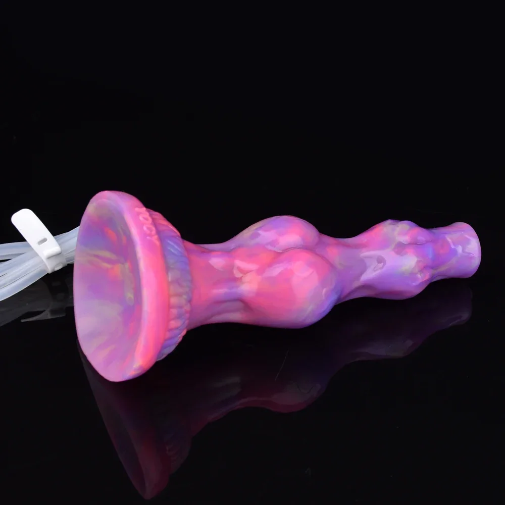 2023 FAAK Silicone Luminous Squirting Penis Fantasy wolf Knot Ejaculation Dildo Anal Beads Glowing in Dark Sex Toys For Women