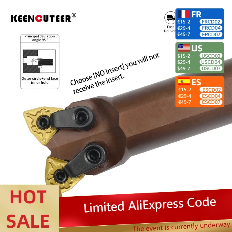 

D16R-MW04R D20R-MW04L D25R-MW08H Spring steel Double head Internal Turning Tool Holder WNMG Inserts Lathe Bar CNC Cutting Tools